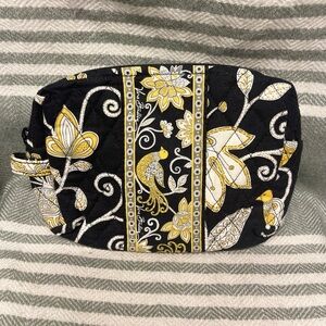 Vera Bradley Black, Yellow, and White Makeup‎ Bag